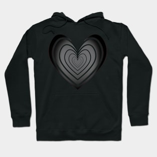 Rosy Heart (B&W 3) Hoodie